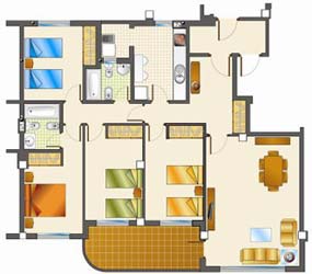 Tipo A 4 dormitorios impar